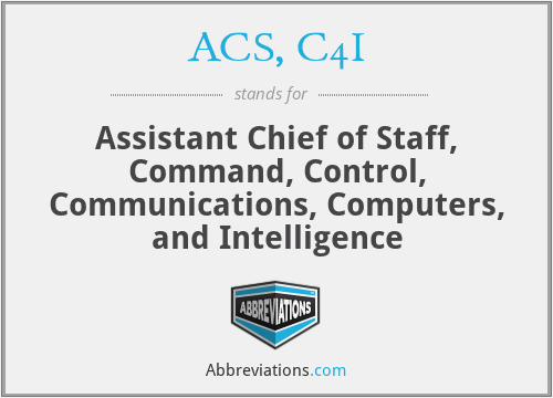 ACS, C4I - Assistant Chief of Staff, Command, Control, Communications, Computers, and Intelligence